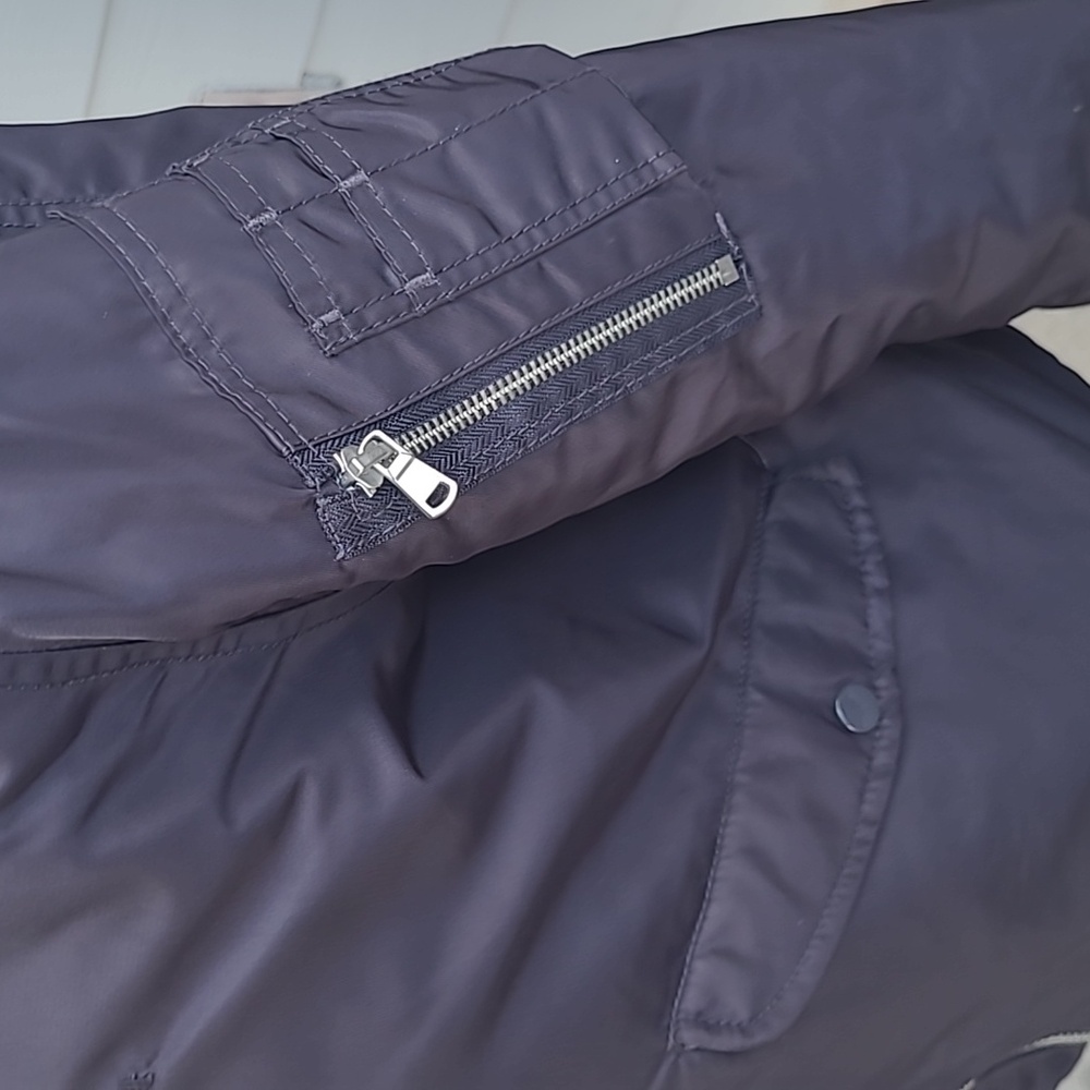 SCHOTT BROS Intermediate MA-1 Military Dark Navy Blue Nylon XL Flyers Jacket - Picture 6 of 10